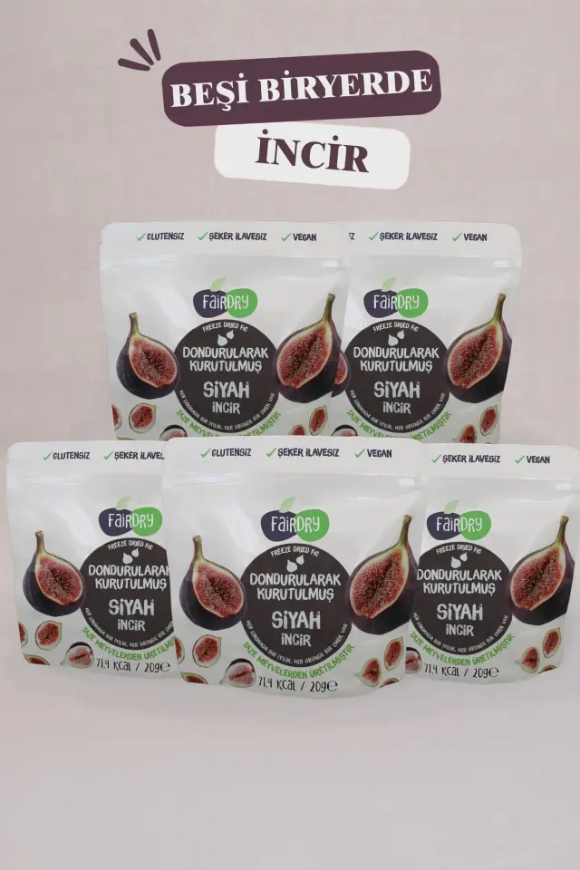Fair Dry Beşibiryerde Siyah İncir, Freeze Dried, Dondurularak Kurutulmuş, Meyve Kurusu